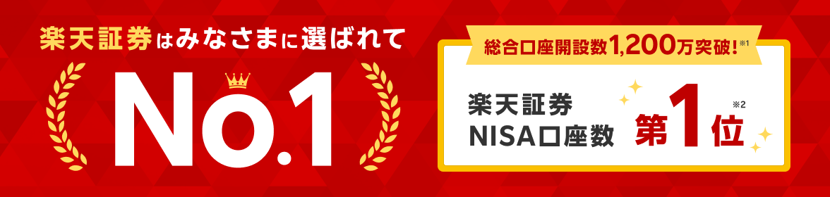 楽天証券は選ばれてNo.1